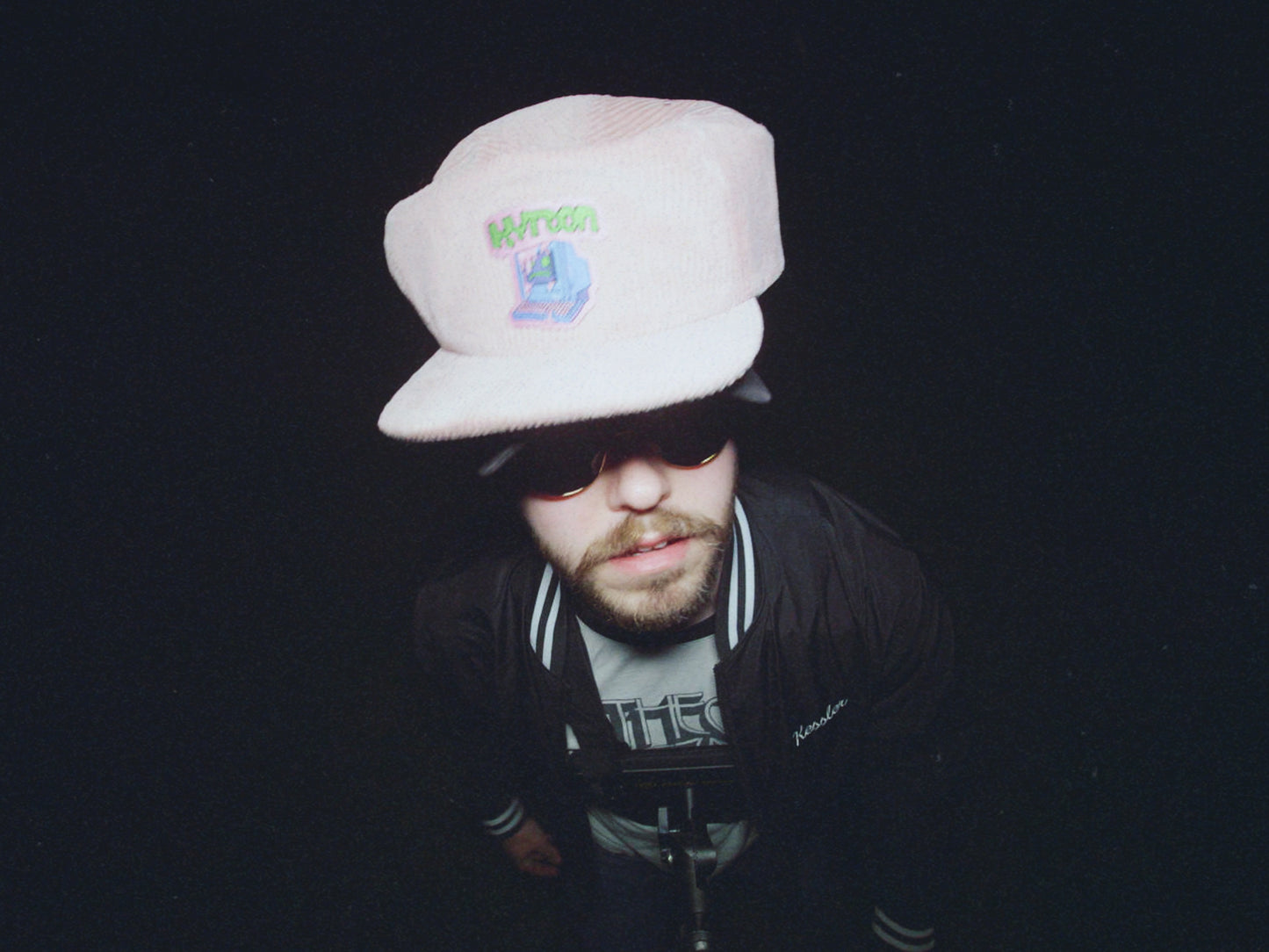 Goopy Computer Corduroy Snapback Hat (Pink)