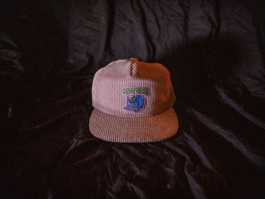 Goopy Computer Corduroy Snapback Hat (Pink)