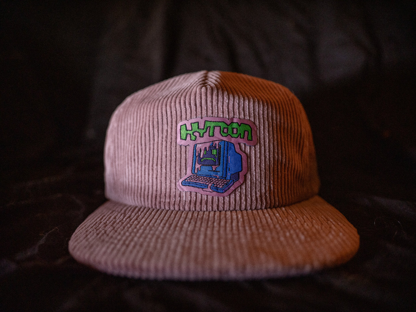 Goopy Computer Corduroy Snapback Hat (Pink)